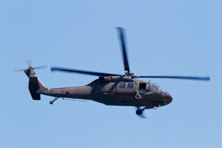 DD3109 A U.S. army Sikorsky UH-60 Blackhawk helicopter